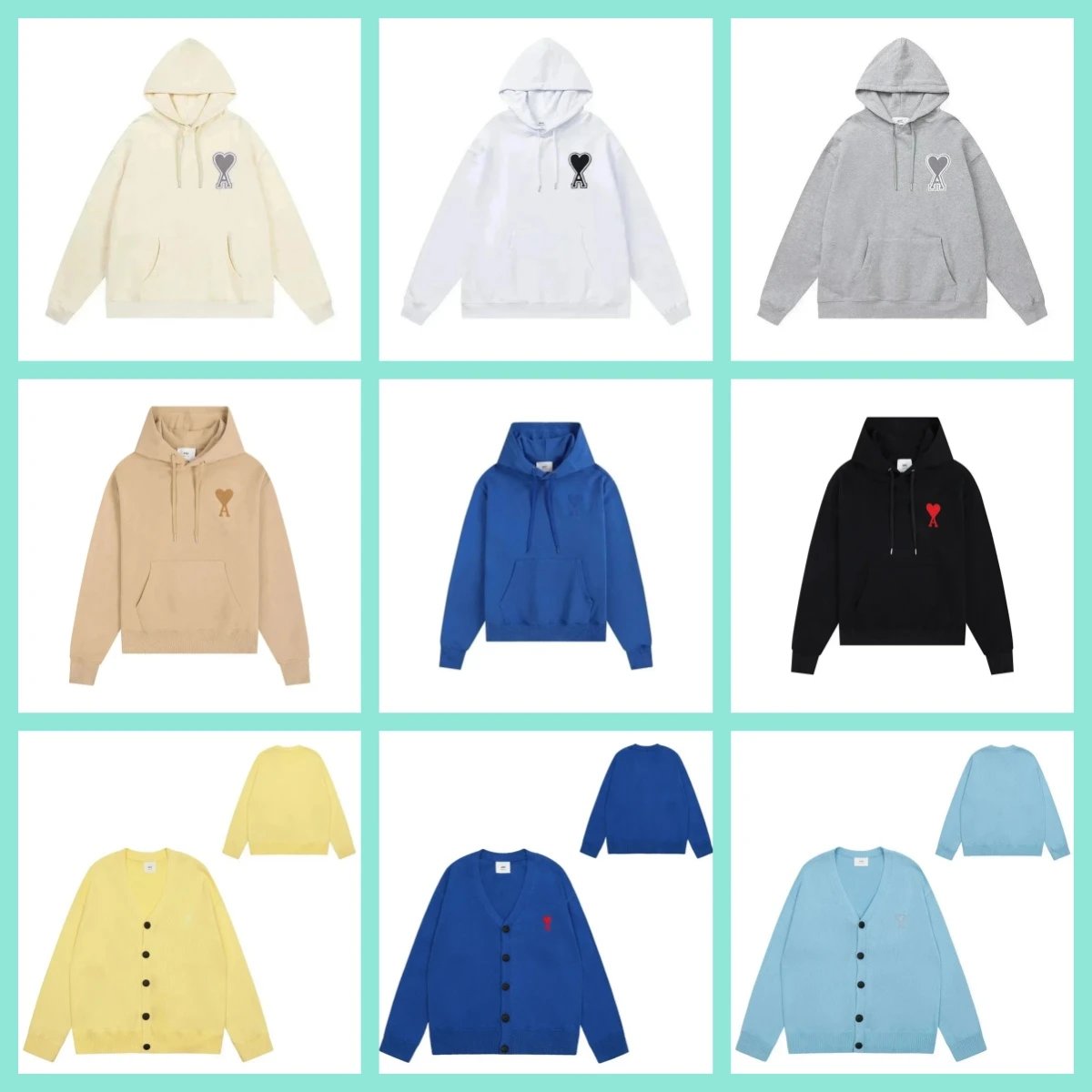 Comme des Garçons Heart Logo Hoodie & Cardigan Collection